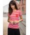 Damen Ladies' T-Shirt Striped Red/white 8661