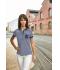 Damen Ladies' Polo Striped Atlantic/white 8663