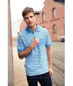 Herren Men's Polo Striped Red/white 8664