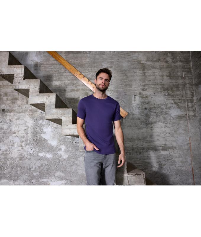 Men Men's T-shirt 1:1 Rib OCS Standard Deep-purple 11796