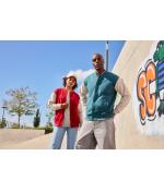 Unisex College-Jacket UNISEX OCS Blended & RCS Carmine-red/sandstone 11820
