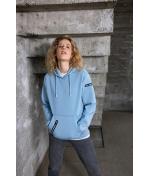 Femme Sweat à capuche femme Interlock OCS Blended & RCS Bleu-laiteux 11810