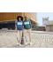 Unisex T-Shirt colour-block UNISEX Muddy-brown/sandstone 11812