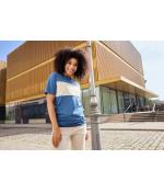 Unisex T-Shirt colour-block UNISEX OCS Standard Smoky-green/sandstone 11812