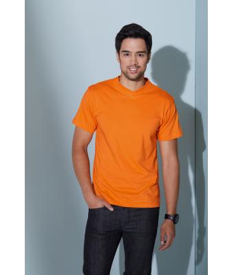 Unisexe T-shirt col V Rouge 7181