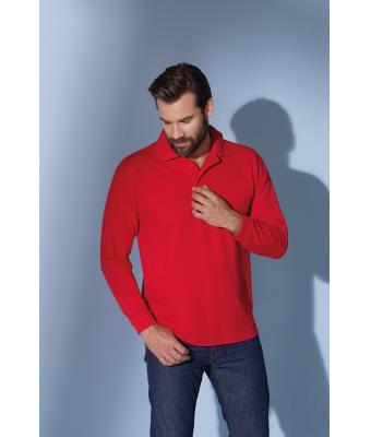Unisexe Polo piqué manches longues homme Rouge 7200