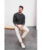 Unisexe Sweat-shirt col rond Marron 7209