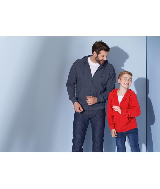 Unisexe Sweat-shirt zippé avec capuche Marine 7231