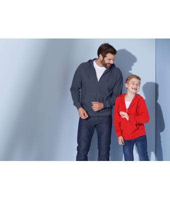 Unisexe Sweat-shirt zippé avec capuche Rouge 7231