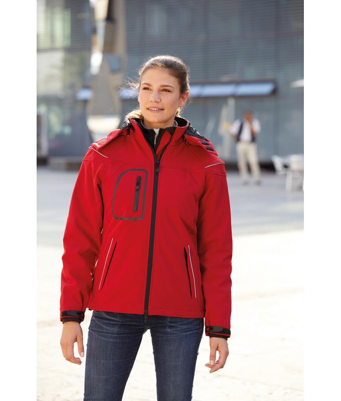 Damen Ladies' Winter Softshell Jacket Red 7260