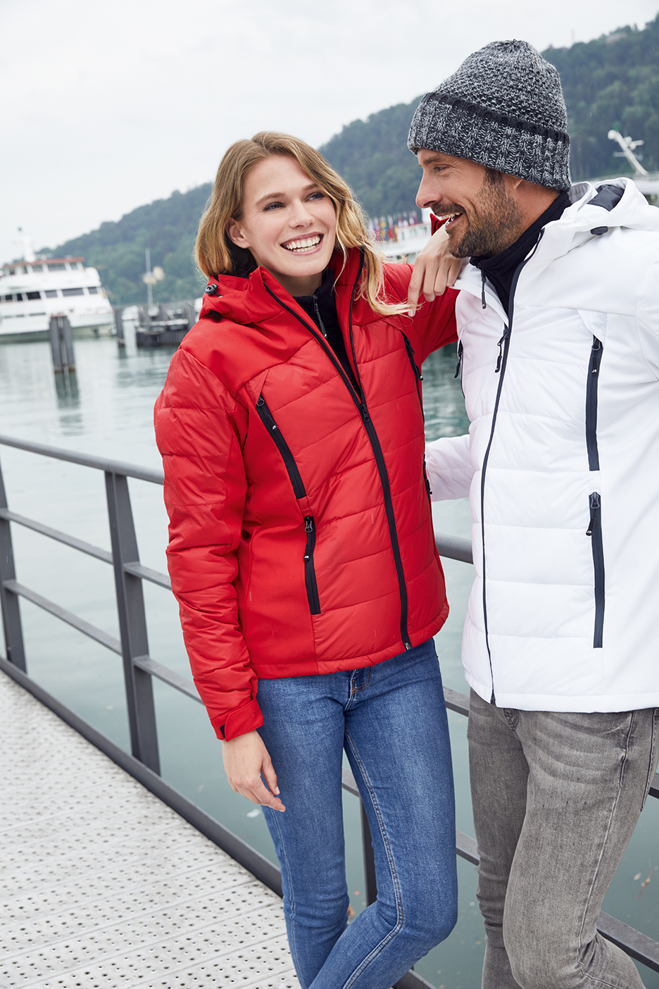 Daiber JN597 Leichte Outdoor-Fleecejacke gelb/grau (yellow/carbon) main image 1