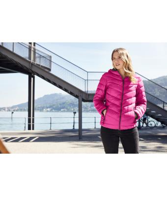 Dames Ladies' Down Jacket Zwart/grijs 8102