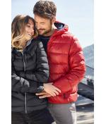 Homme Veste duvet à capuche homme Bleu/argent 8103