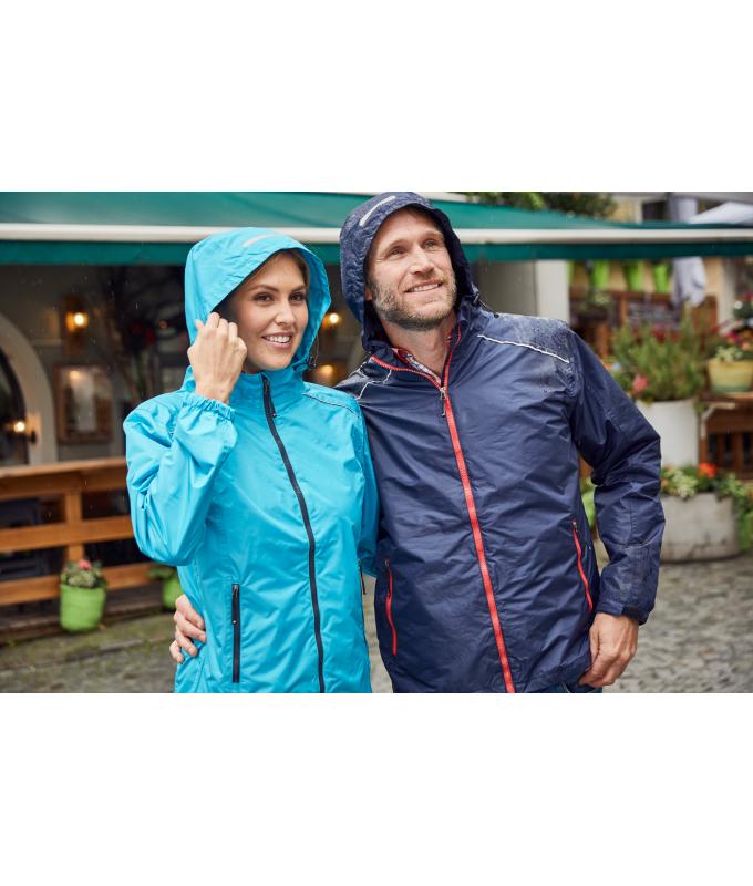 Dames Ladies' Rainjacket Rood/zwart 8371