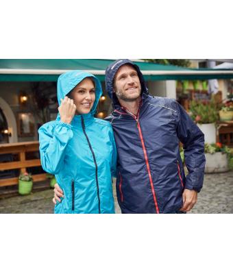 Men Men's Rain Jacket Turquoise/iron-grey 8372