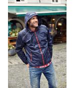 Homme Veste coupe-vent homme Marine/rouge 8372