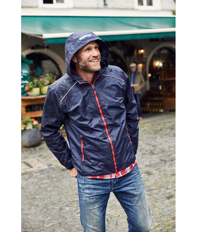 Homme Veste coupe-vent homme Marine/rouge 8372