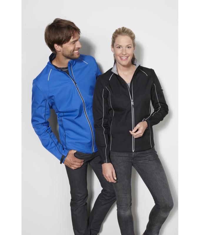 Damen Ladies' Zip-Off Softshell Jacket Red/black 8405
