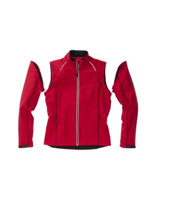 Damen Ladies' Zip-Off Softshell Jacket Black/silver 8405