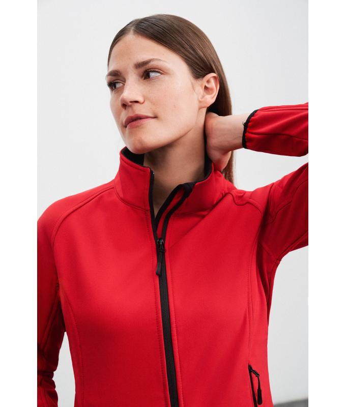 Damen Ladies' Promo Softshell Jacket Green/navy 8411