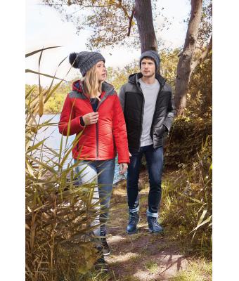 Femme Veste d'hiver femme Rouge/anthracite-mélange 8492