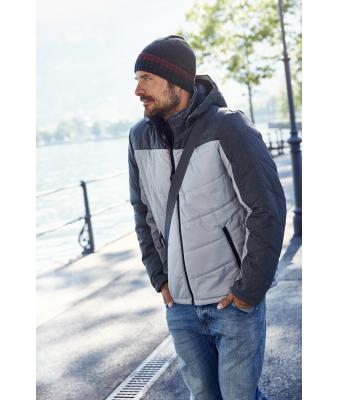 Heren Men's Winter Jacket Zwart/antraciet-melange 8493
