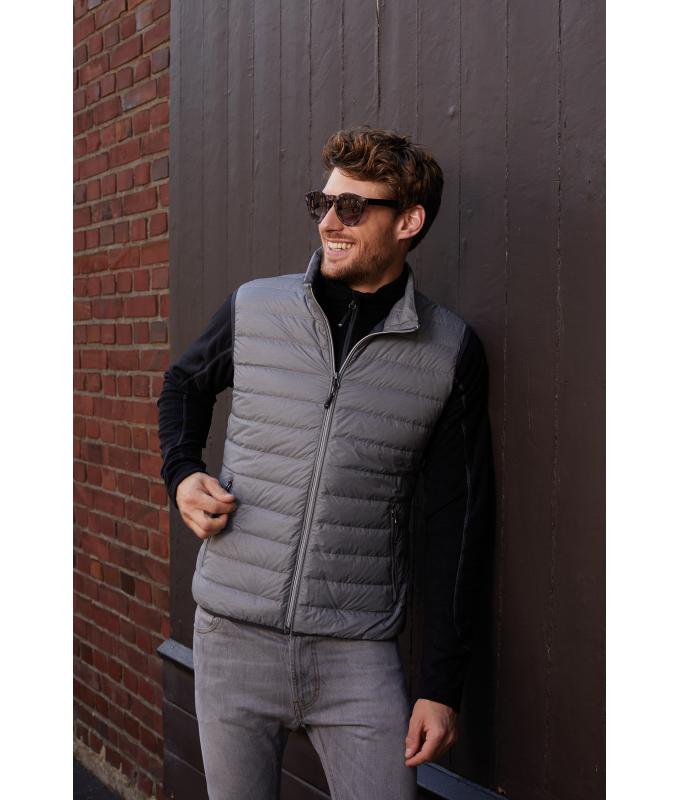 Herren Men's Down Vest Black/silver 8495
