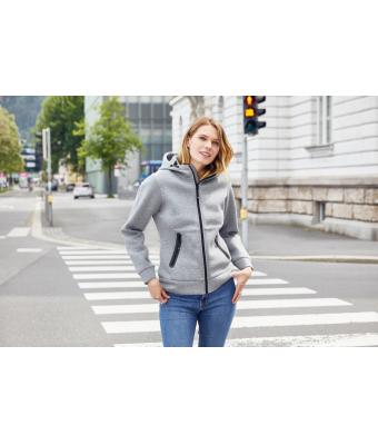 Dames Ladies´Hooded Jacket Licht melange 8612