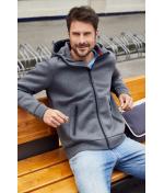 Herren Men's Hooded Jacket Light-melange 8613