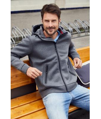 Herren Men's Hooded Jacket Light-melange 8613