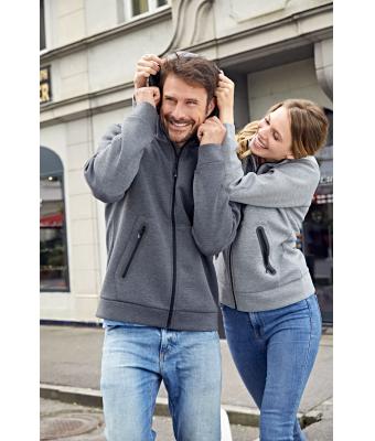 Herren Men's Hooded Jacket Light-melange 8613