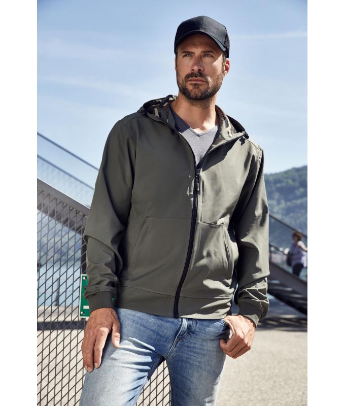 Men Men's Hooded Softshell Jacket Navy/navy 8618