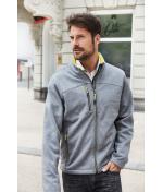 Herren Men's Softshell Jacket Dark-melange/yellow 8619