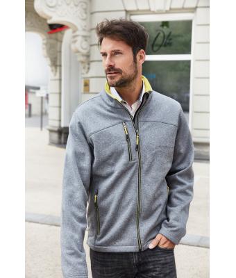 Herren Men's Softshell Jacket Dark-melange/yellow 8619