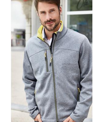 Herren Men's Softshell Jacket Dark-melange/yellow 8619