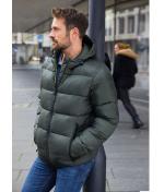 Herren Men's Padded Jacket Deep-forest/yellow 10468