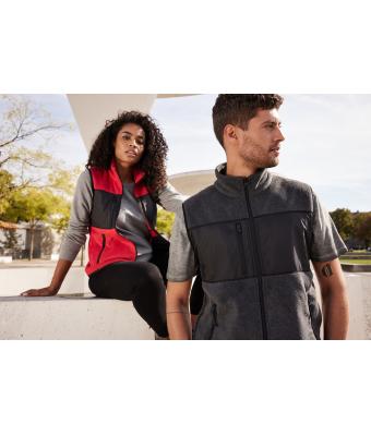 Damen Ladies' Fleece Vest   GRS Red/black 11181