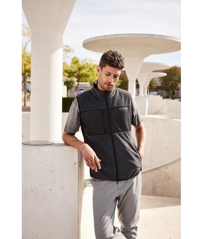 Men Men's Fleece Vest Navy/black 11182