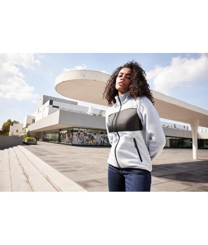 Damen Ladies' Fleece Jacket Carbon/black 11183