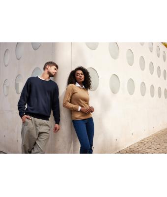 Damen Ladies' Round-Neck Pullover Navy 11185