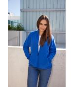 Femme Veste polaire double couche pour femmes Blanc/gris-foncé 11463
