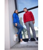 Femme Veste polaire double couche pour femmes Blanc/gris-foncé 11463