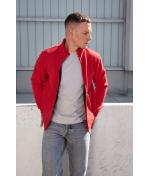 Men Men's Bonded Fleece Jacket Red/black 11464