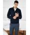 Men Men's Half-Zip Troyer Navy 11465