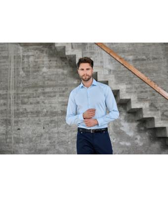 Herren Men's Shirt - SLIM FIT - Light-blue 11816