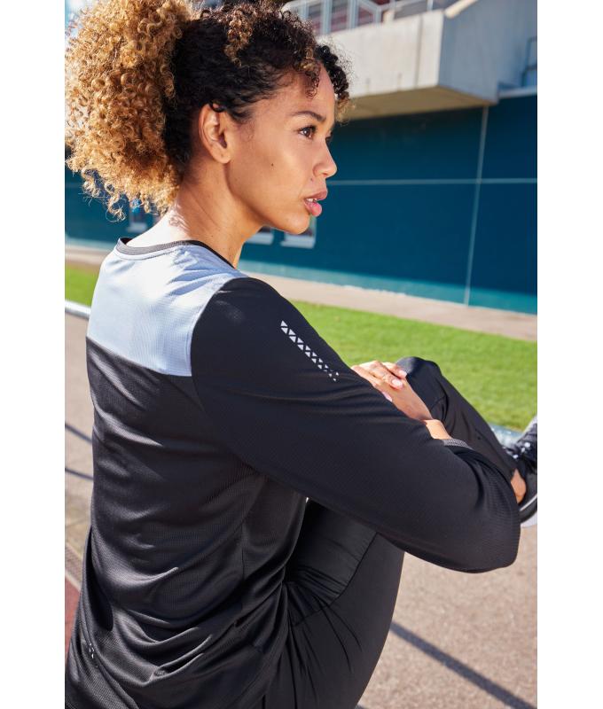 Dames Ladies' Running Shirt Longsleeve GRS Zwart 12017