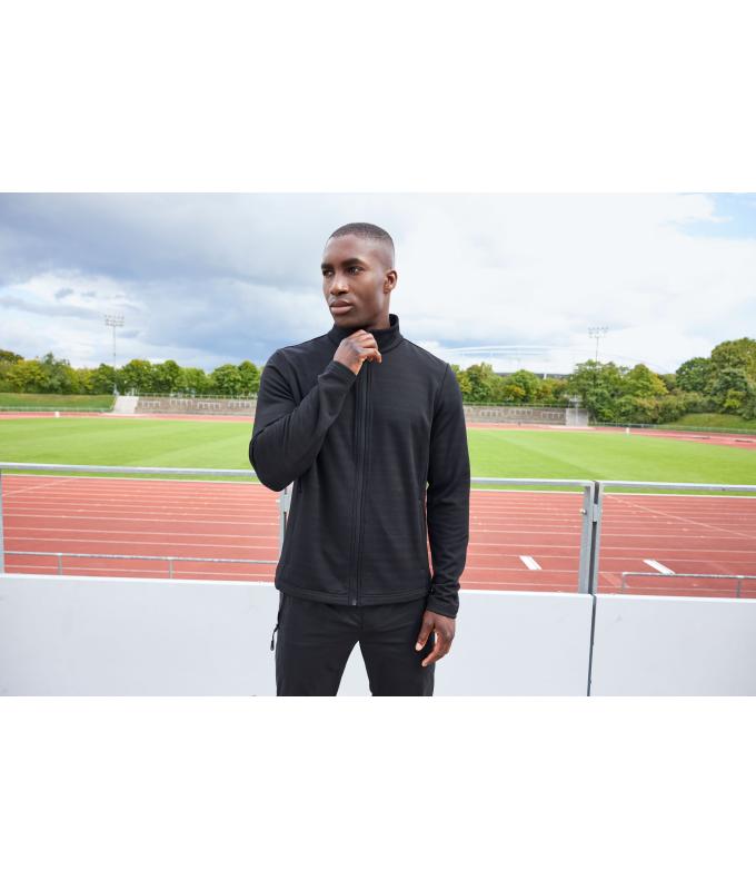 Men Men's Sports Structured Fleece Jacket GRS Black 12020
