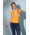 Damen Ladies' Elastic Polo Short-Sleeved Orange/white 7317