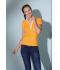 Damen Ladies' Elastic Polo Short-Sleeved Orange/white 7317