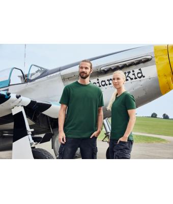 Femme T-shirt de travail BIO Stretch femme - SOLID -   OCS Blended Vert-foncé 8707